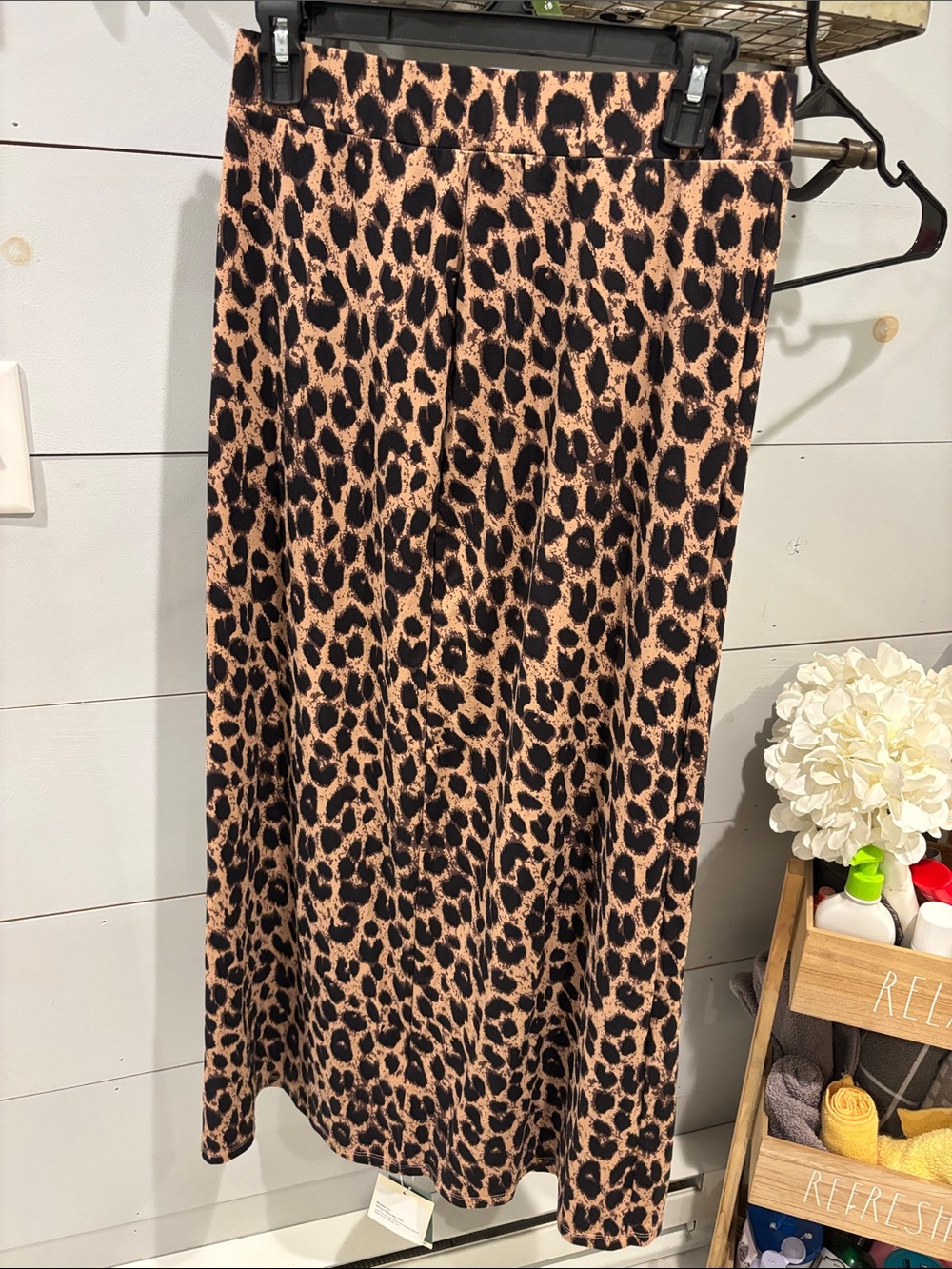 HALARA Leopard Maxi Skirt - Black & Tan